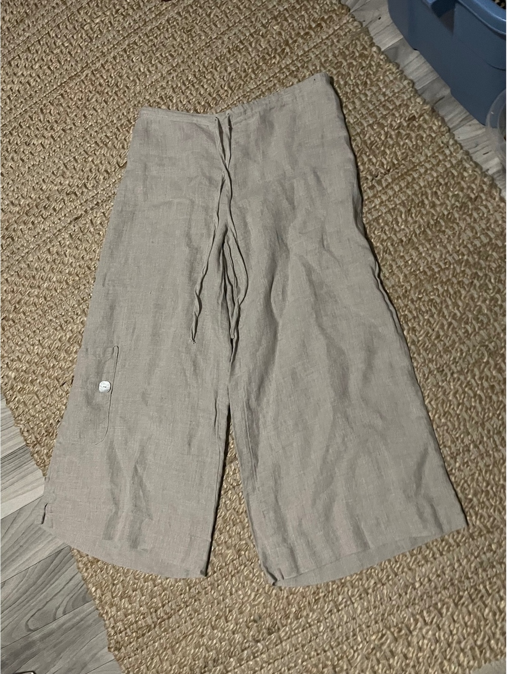 Liz & Jane women’s linen-blend wide-leg cropped pants,